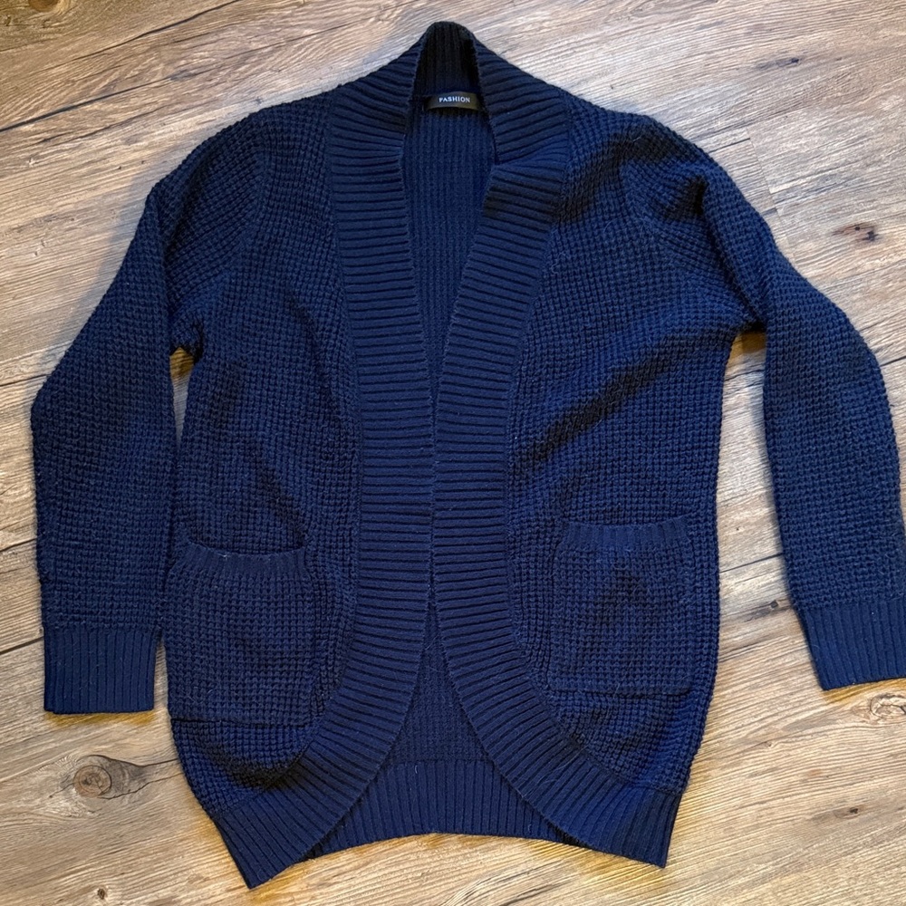 Women's Navy Blue Cardigan Sweater